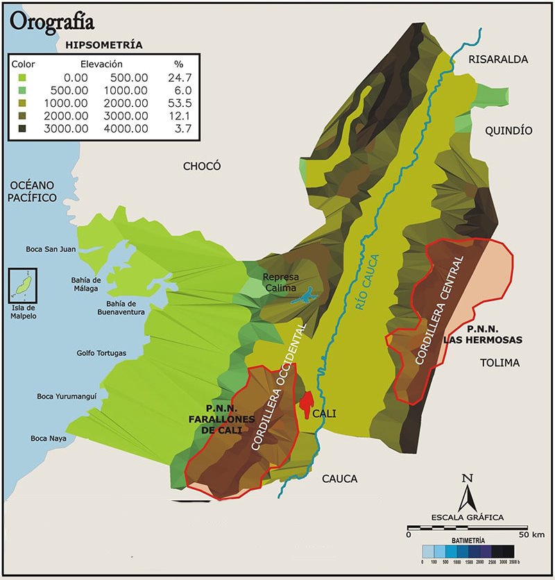 Mapa Valle del Cauca